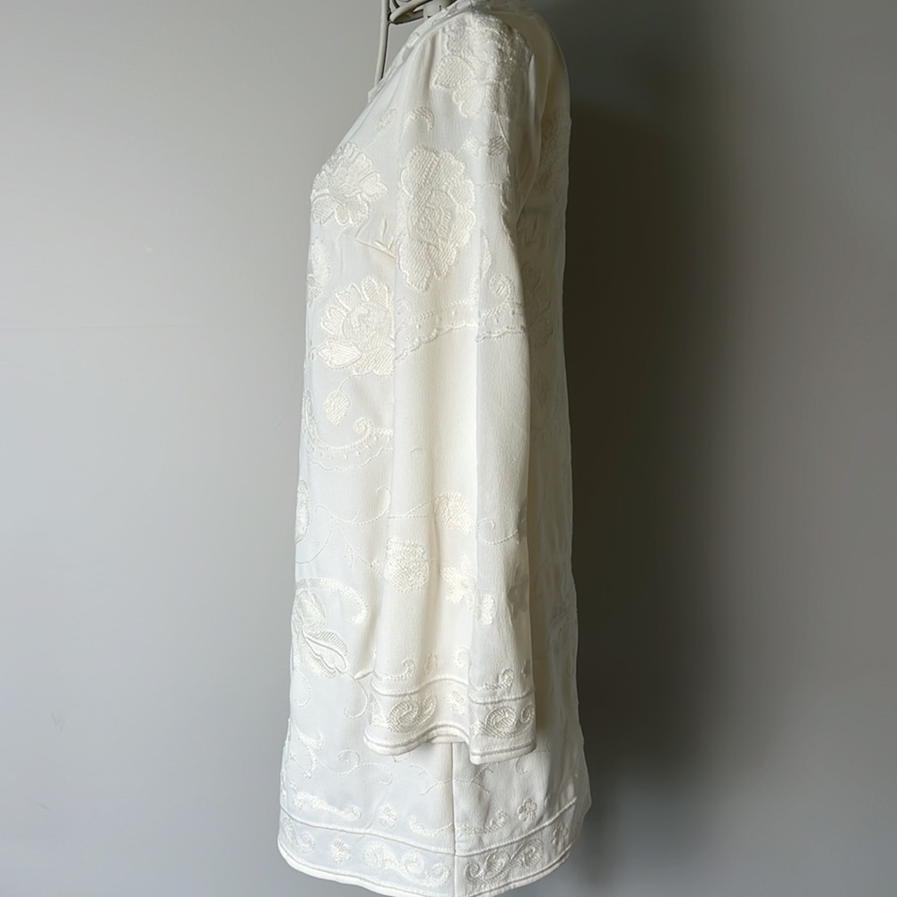 Juicy Couture Cream Angel Embroidered Crepe Dress - Picture 3 of 5